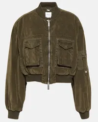 Blumarine Bomber in velluto Verde