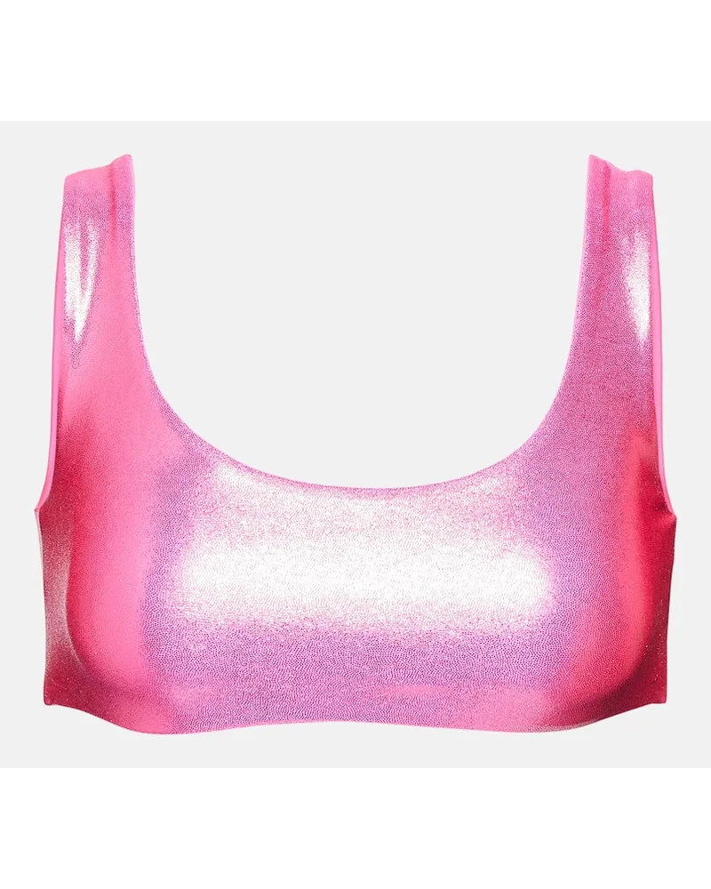 JADE SWIM Top bikini Rounded Edges Rosa
