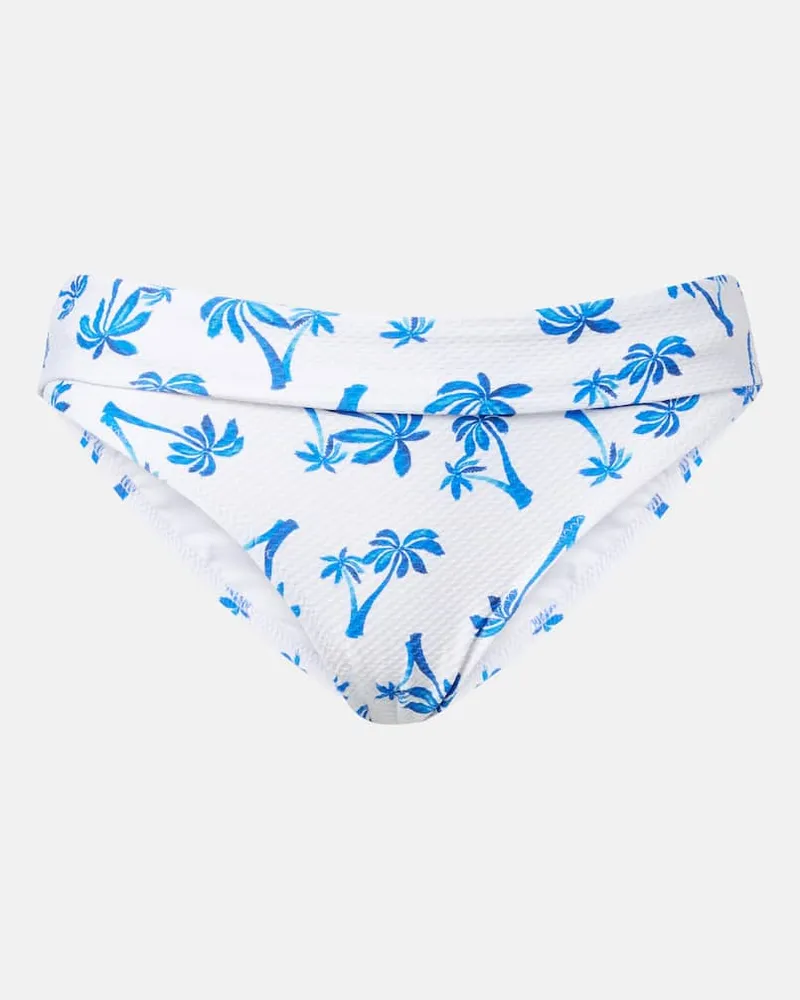 Heidi Klein Slip bikini Palm Beach con stampa Bianco