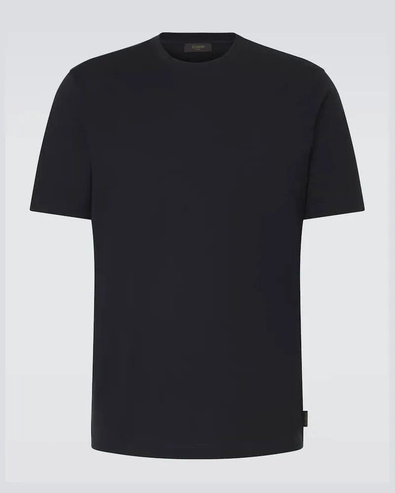 Slowear T-shirt in jersey di cotone e seta Blu