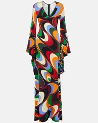 Emilio Pucci Abito lungo Onde in jersey Multicolore