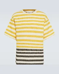 Jil Sander T-shirt in cotone a righe Multicolore