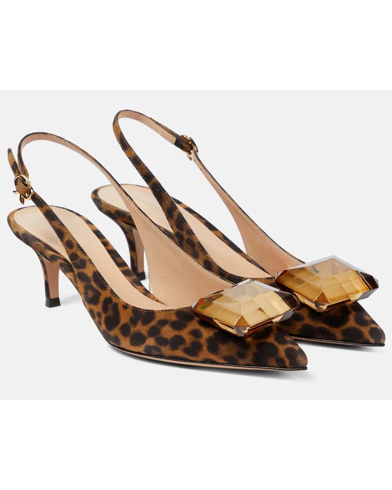 Gianvito Rossi Pumps slingback Jaipur in suede Multicolore