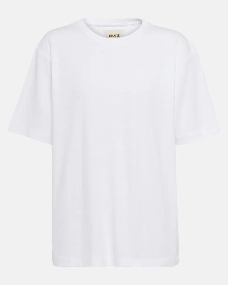 KHAITE T-shirt Mae in jersey di cotone Bianco
