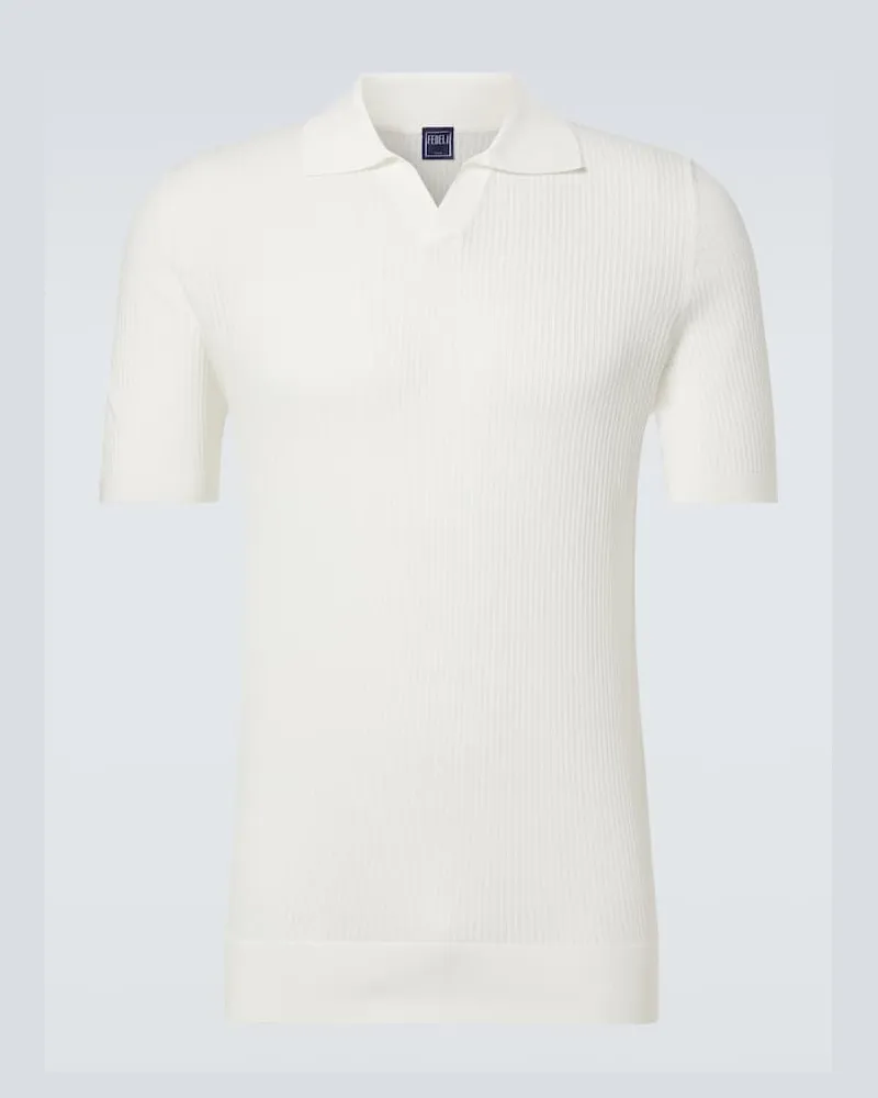 Fedeli Polo in piquÃ© di cotone Bianco