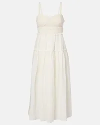 Ulla Johnson Abito midi Gisela con crochet Bianco