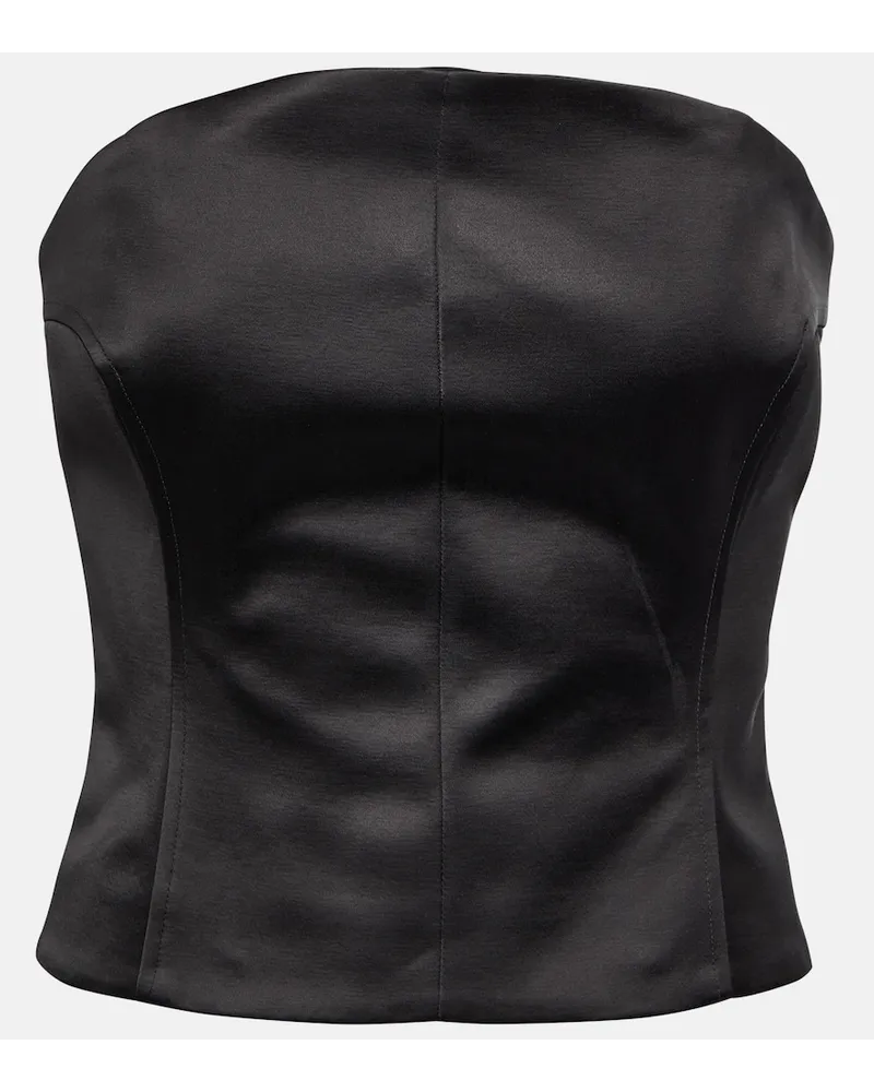 KHAITE Top Jay in misto cotone Nero