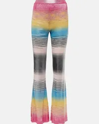 Missoni Pantaloni flared in maglia lamé Multicolore