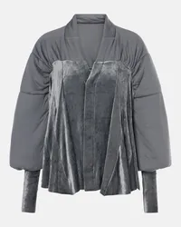 Rick Owens Giacca Duvetessa in jersey e velluto Grigio