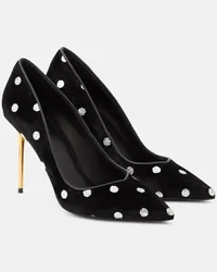 Balmain Pumps Ruby in velluto a pois Nero