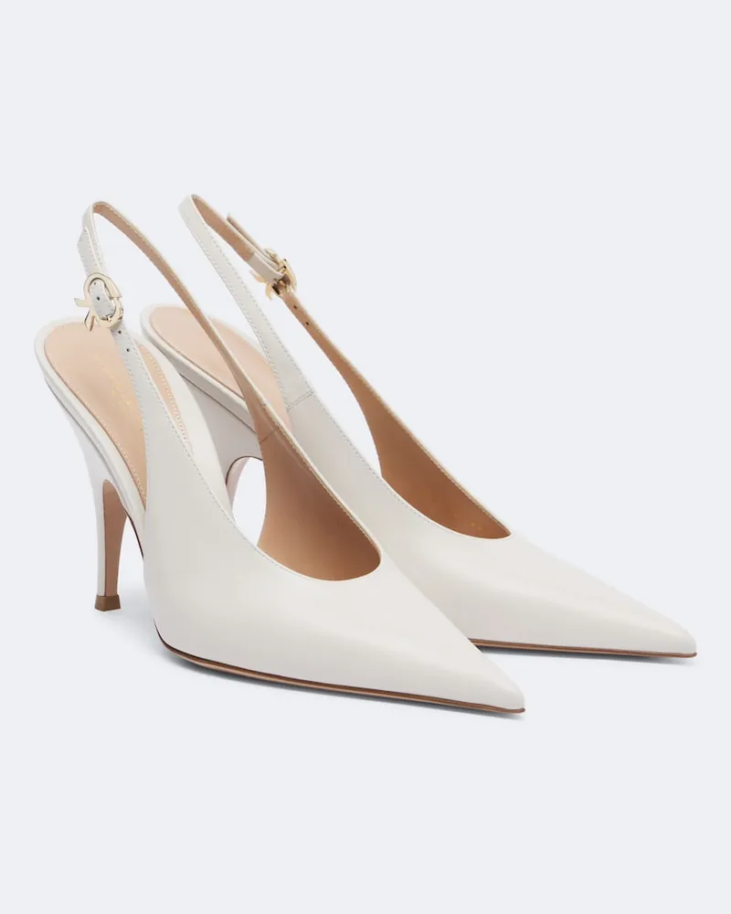 Gianvito Rossi Pumps slingback Sofia in pelle Bianco