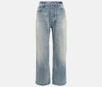 Balenciaga Jeans a vita alta e gamba larga Blu