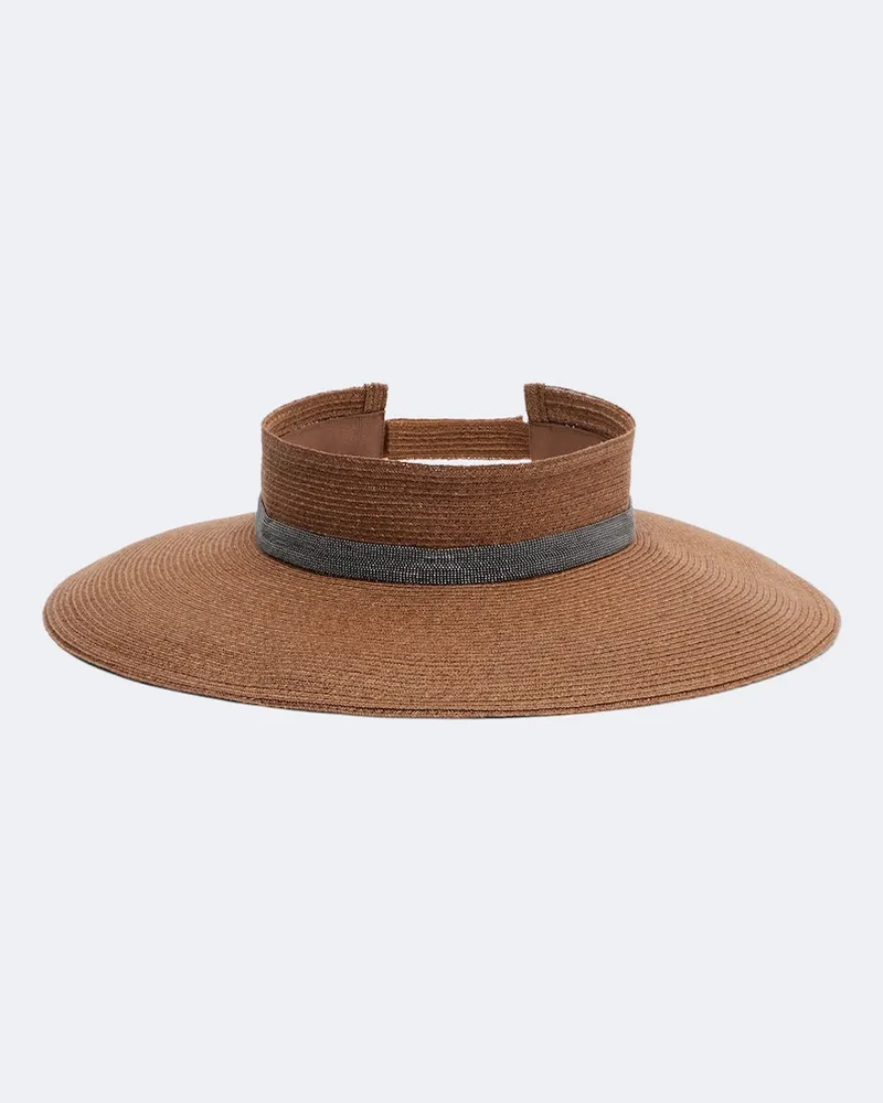 Brunello Cucinelli Visiera in canapa Marrone