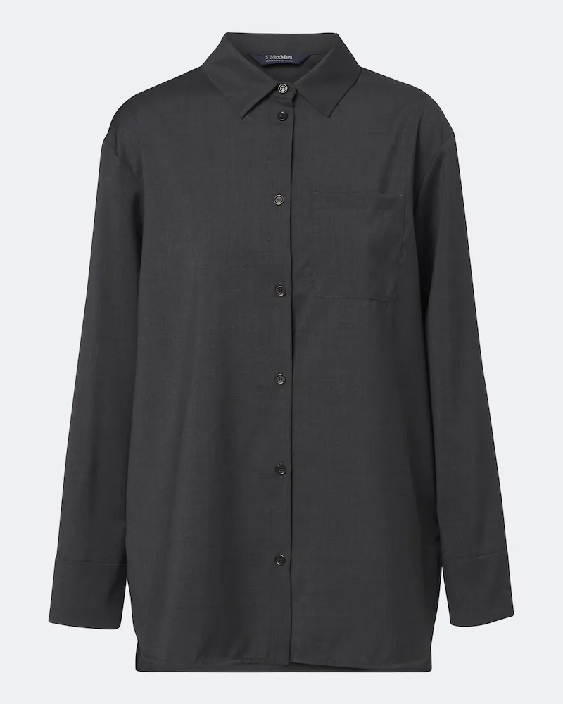 Max Mara Camicia in lana vergine Grigio
