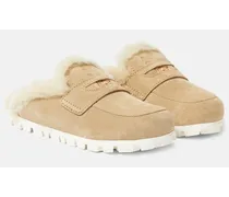 Slippers in suede e shearling