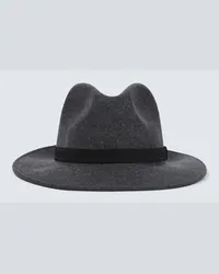 Borsalino Fedora in feltro di lana Grigio