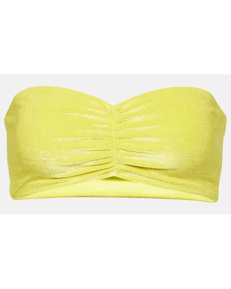 JADE SWIM Top bikini a fascia Ava Giallo