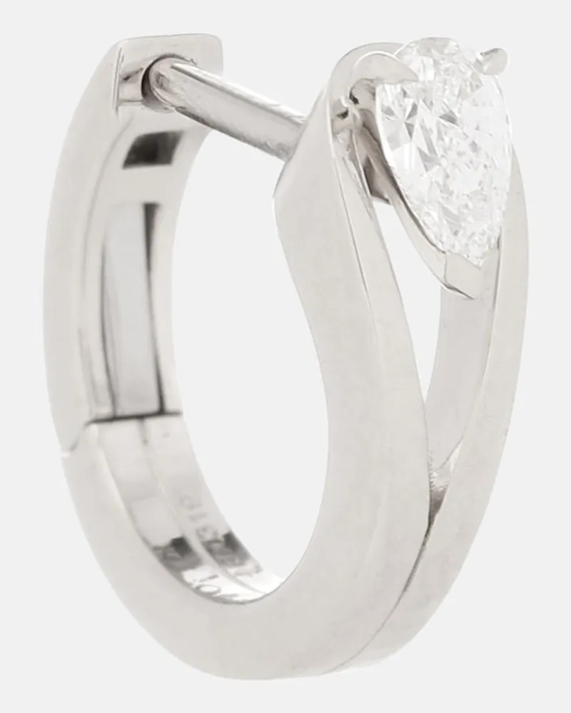 Repossi Orecchino Serti InversÃ© XS in oro bianco 18kt con diamante Argento