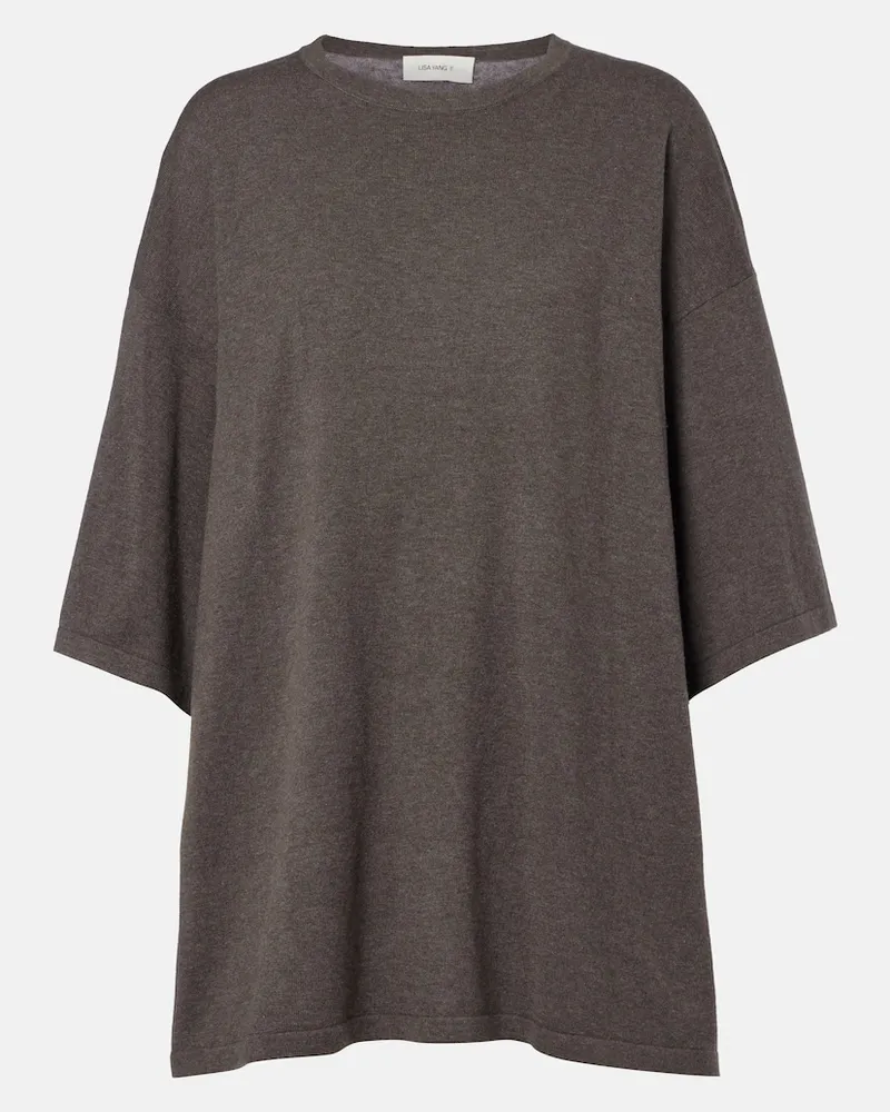 Lisa Yang Pullover Agnette in cotone e cashmere Marrone