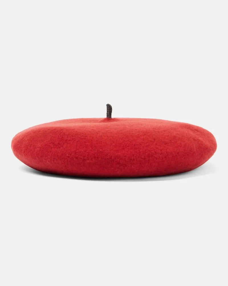 Brunello Cucinelli Berretto in lana Rosso