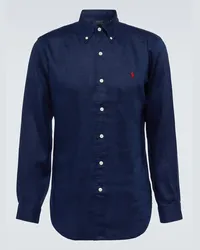 Ralph Lauren Camicia slim in lino Blu