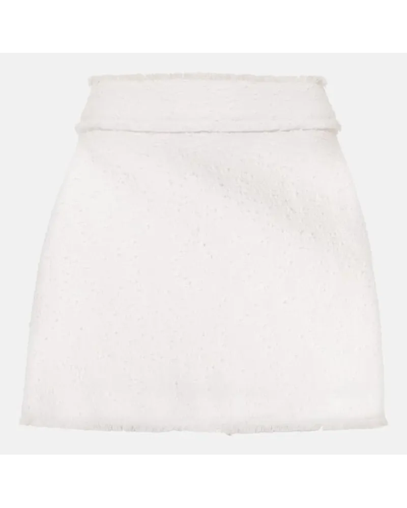 Dolce & Gabbana Minigonna in tweed Bianco