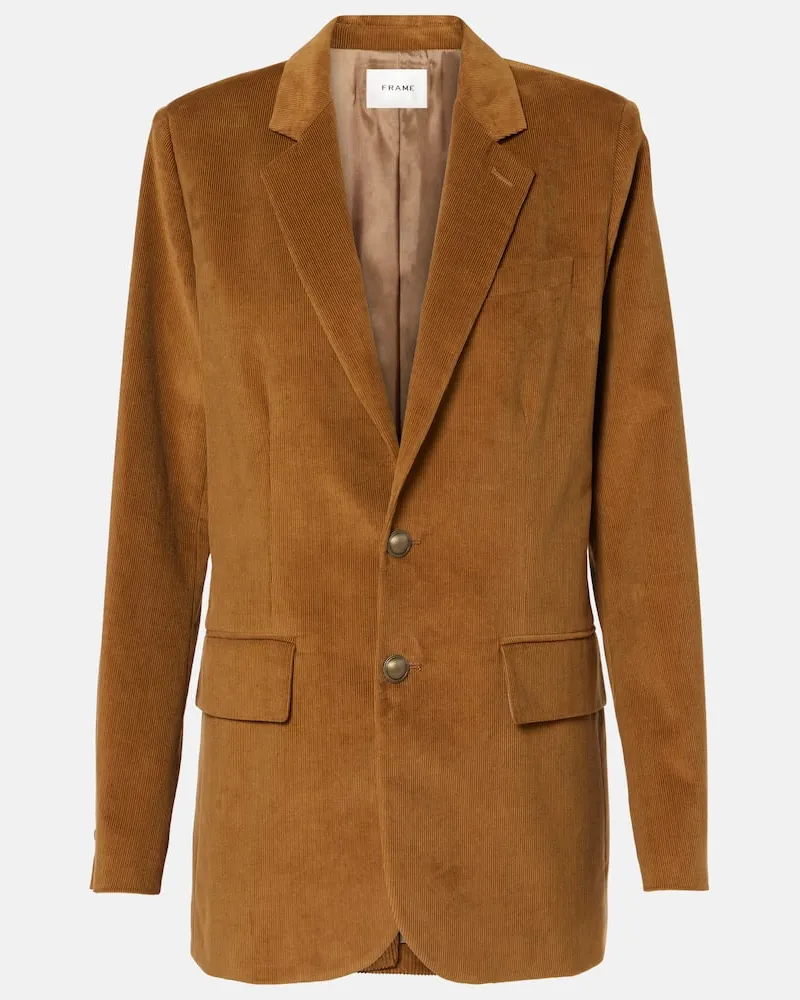 Frame Denim Blazer Everyday Cord in velluto di cotone Marrone