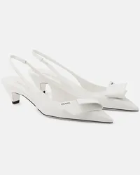 Prada Pumps slingback Modellerie in pelle Bianco