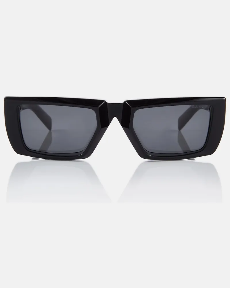 Prada Occhiali da sole rettangolari Nero