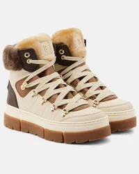 Bogner Stivaletti Vaduz in suede e shearling Beige