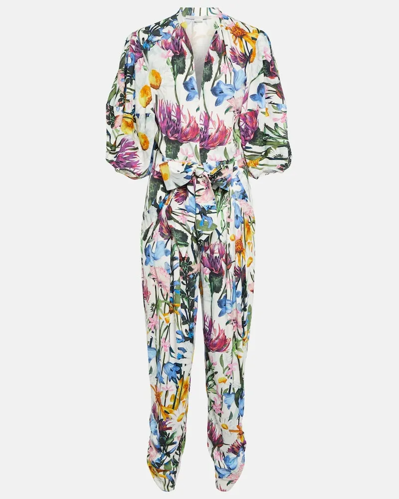 Stella McCartney Jumpsuit con scollo a V e stampa Multicolore