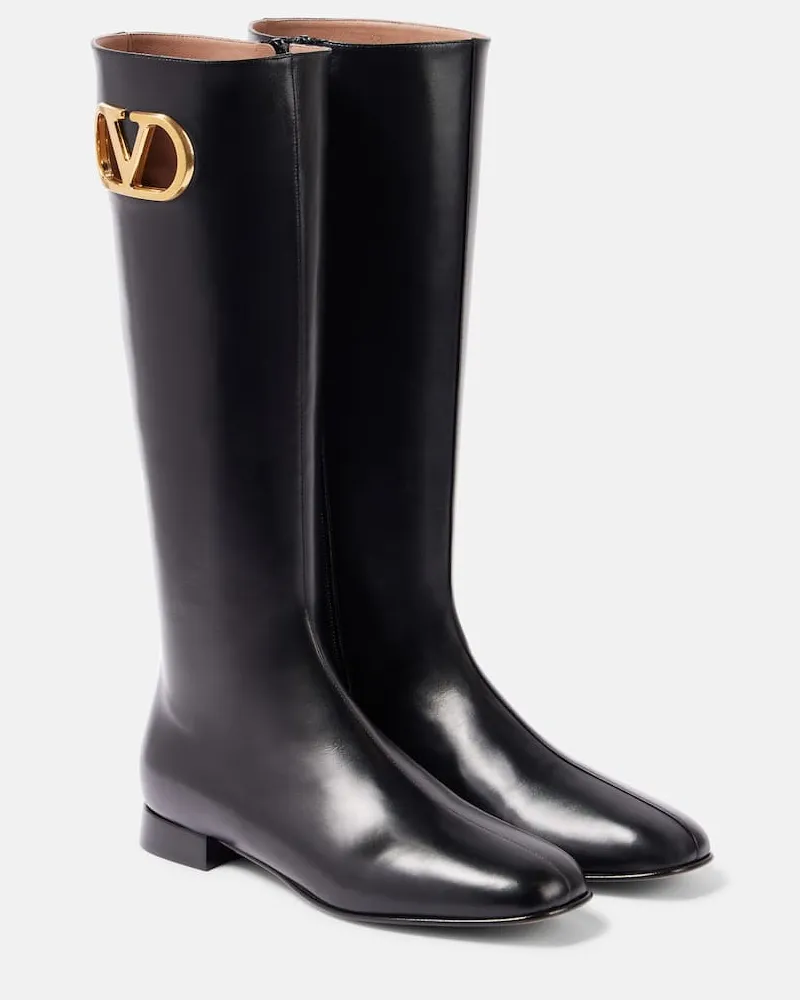 Valentino Garavani Stivali VLogo Signature in pelle Nero