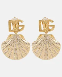 Dolce & Gabbana Orecchini a clip Capri DG con cristalli Oro