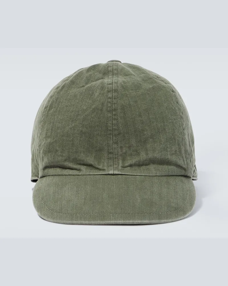 Sacai Cappello da baseball in cotone Verde