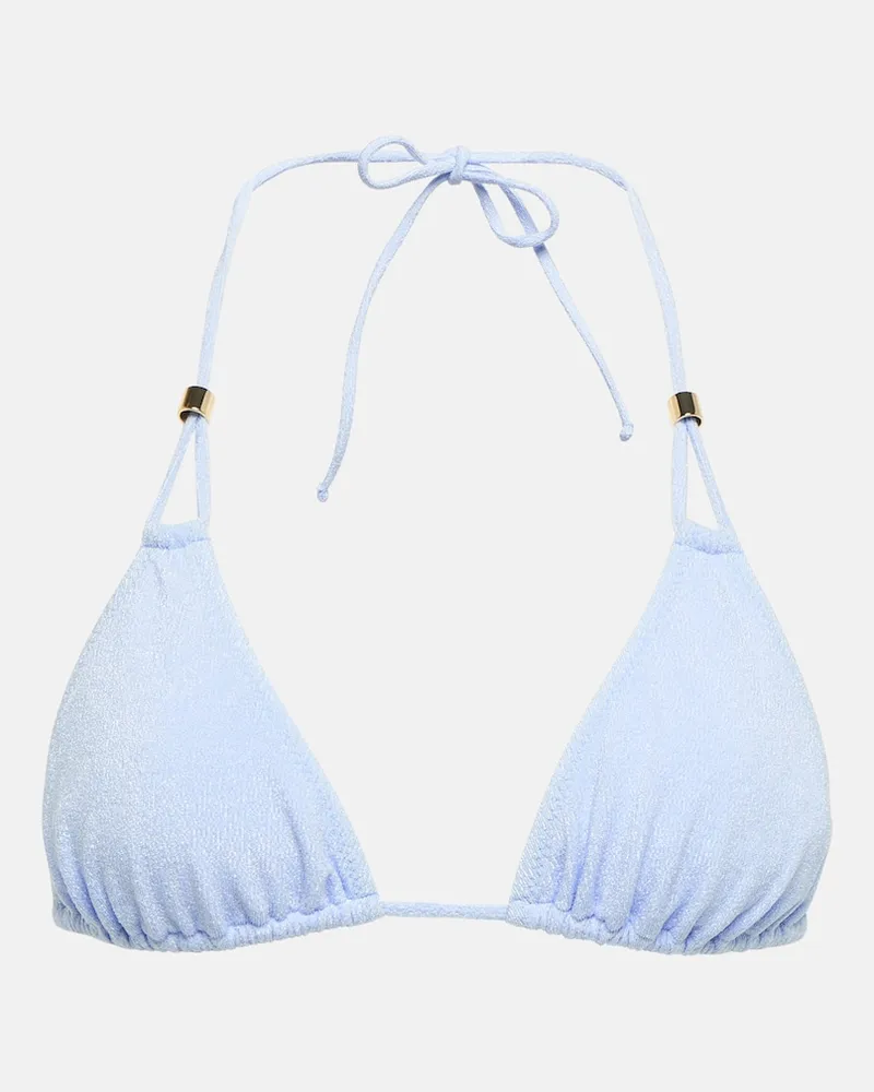 Heidi Klein Top bikini a triangolo Misty Lagoon Blu