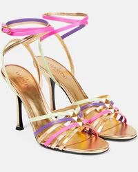 Valentino Garavani Sandali Rockstud Strappy in pelle Multicolore