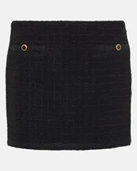 Alessandra Rich Minigonna in tweed a quadri Nero