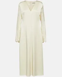 Jil Sander Abito midi in raso Bianco