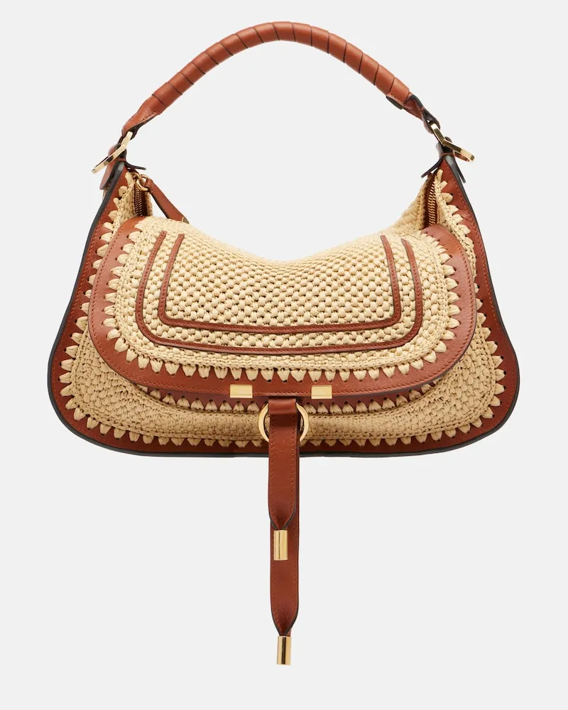 Chloé ChloÃ© Borsa a spalla Marcie Small Beige