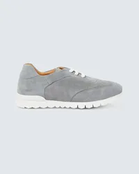 Kiton Sneakers in suede Grigio