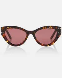 Dior Occhiali da sole cat-eye DiorSignature B7I Marrone