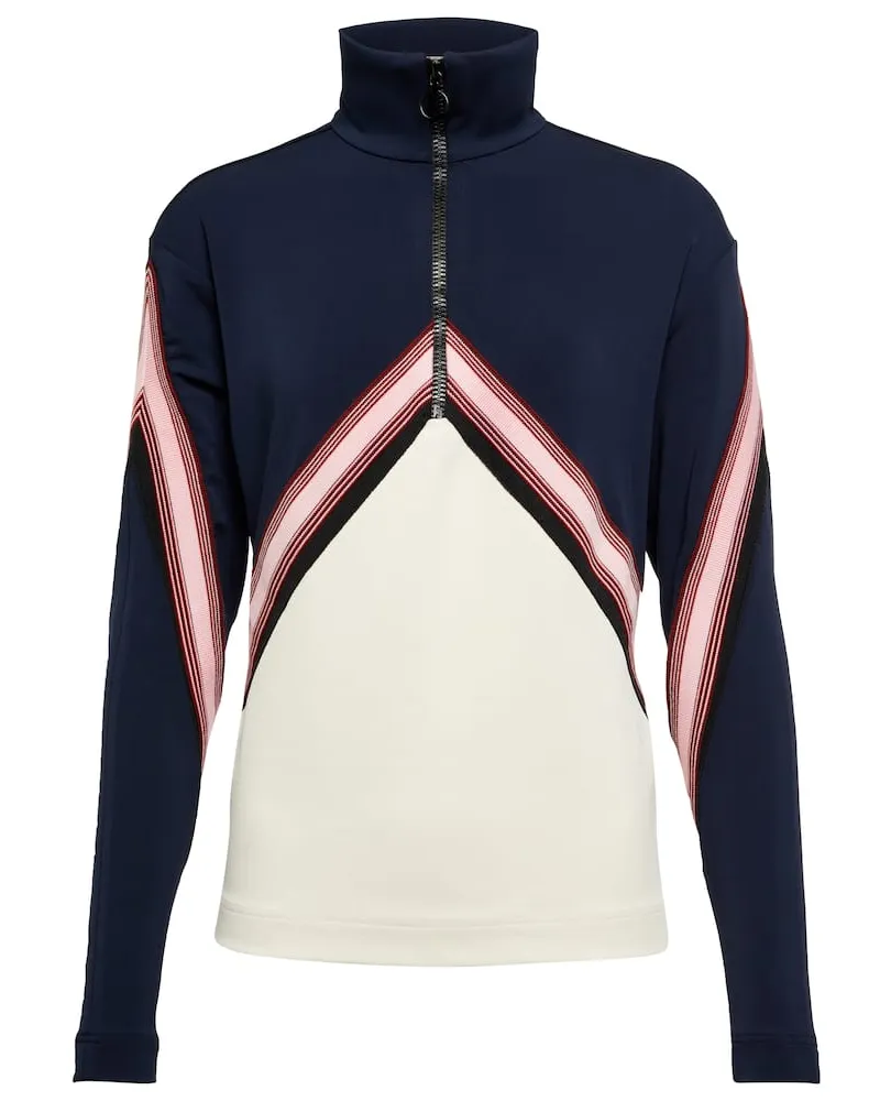 Victoria Beckham Top da allenamento Chevron Blu