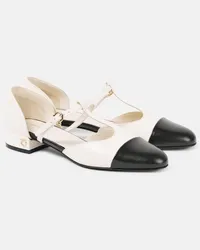 Ferragamo Ballerine Mary Jane Linette in pelle Bianco