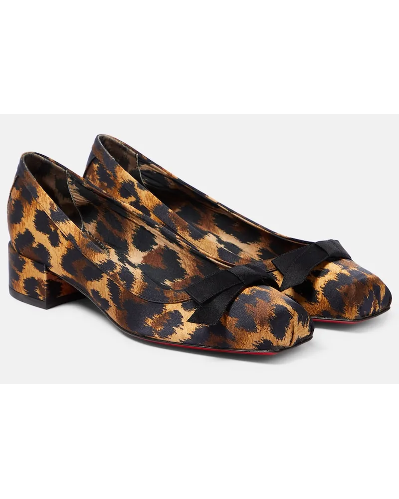 Christian Louboutin Pumps Mamaflirt con stampa leopardata Marrone