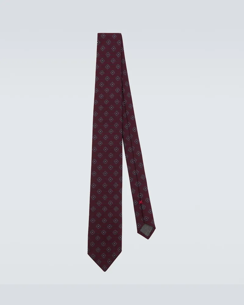 Brunello Cucinelli Cravatta in seta jacquard Viola