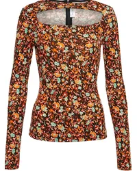 Victoria Beckham Top con stampa floreale e cut-out Multicolore