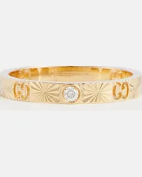 Gucci Anello Icon in oro 18kt con diamante Oro