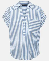 Veronica Beard Camicia Almera in cotone a righe Blu