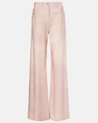 Acne Studios Pantaloni a gamba larga in twill Rosa