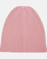 Max Mara Berretto Street in cashmere a coste Rosa